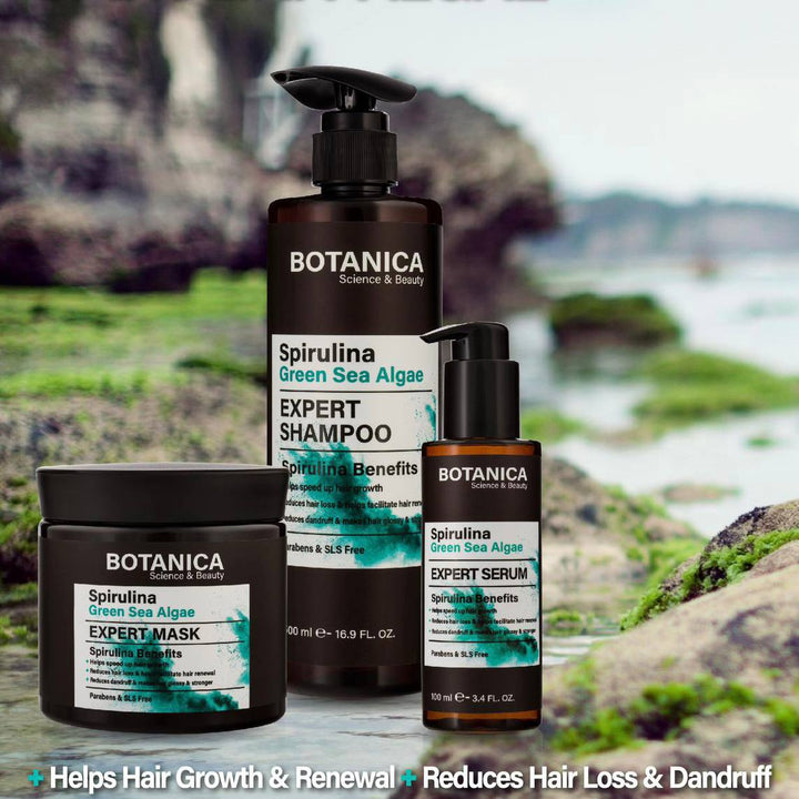 Botanica - Anti-hair Loss Shampoo - Spirulina Algae - DeadSeaShop.co.uk
