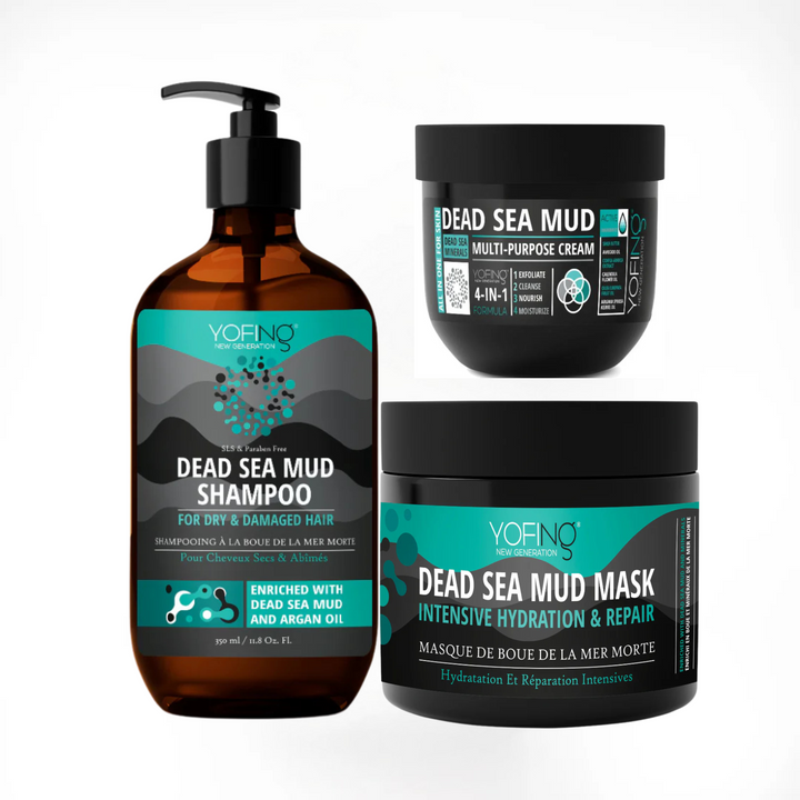 Yofing New  Generation + Mineral Rich Scalp & Hair Set + Free Dead Sea Mud Cream + deadseashop.co.uk