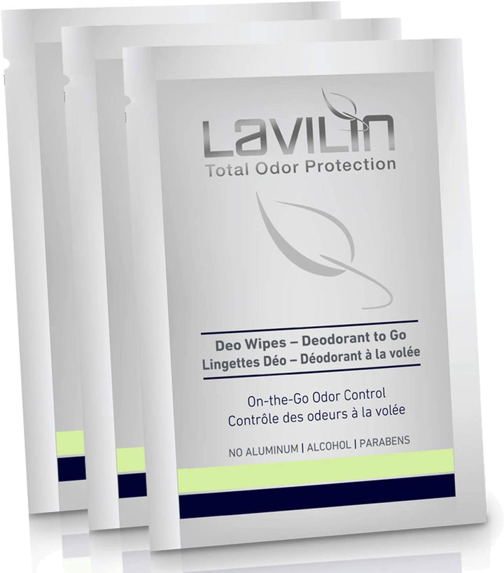 Lavilin Deo Wipes - Deodorant To Go For Men - deadseashop.co.uk
