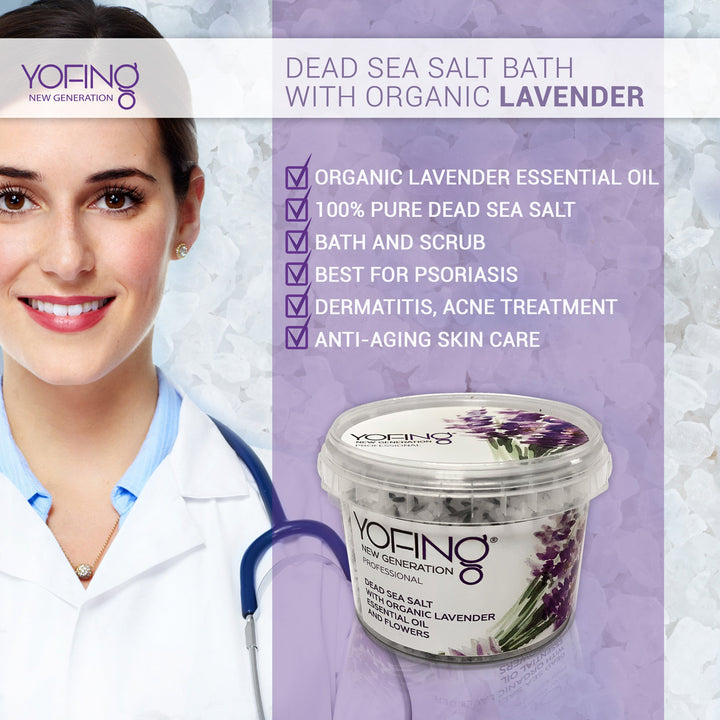 YOFING NEW GENERATION - Dead Sea Salt Bath With Organic Lavender - deadseashop.co.uk