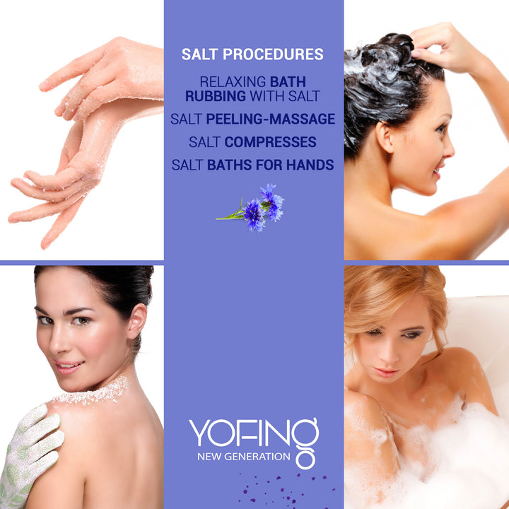 YOFING NEW GENERATION - Dead Sea Salt With Organic Сornflower Flowers - deadseashop.co.uk