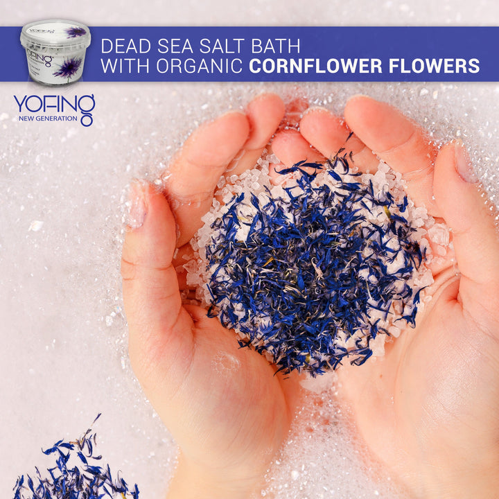 YOFING NEW GENERATION - Dead Sea Salt With Organic Сornflower Flowers - deadseashop.co.uk